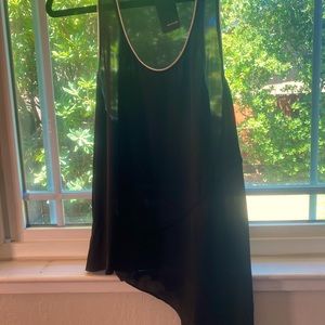 Black and White lined Tank.